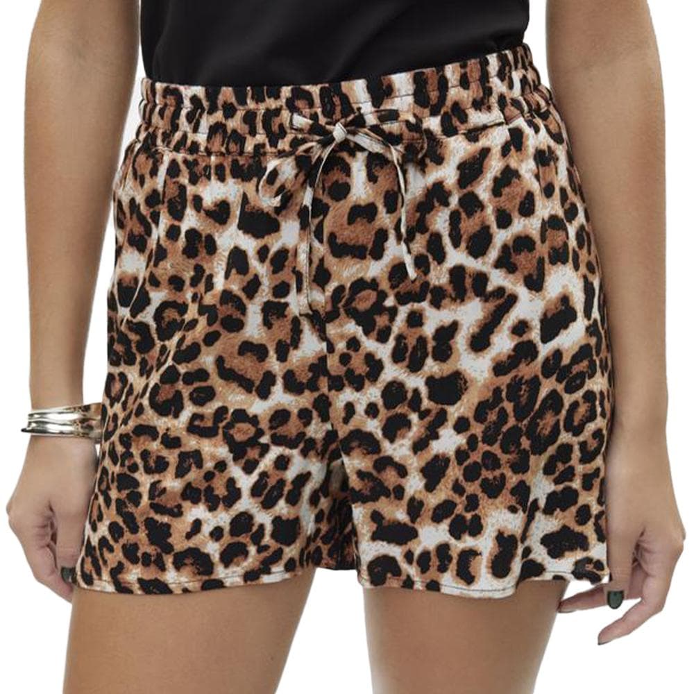 Short Noir/Marron à Motifs Femme Vero Moda Easy Joy 1