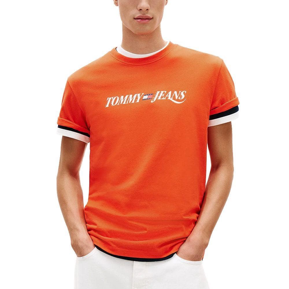 T-Shirt Rouge/Blanc Homme Tommy Hilfiger Vintage 1