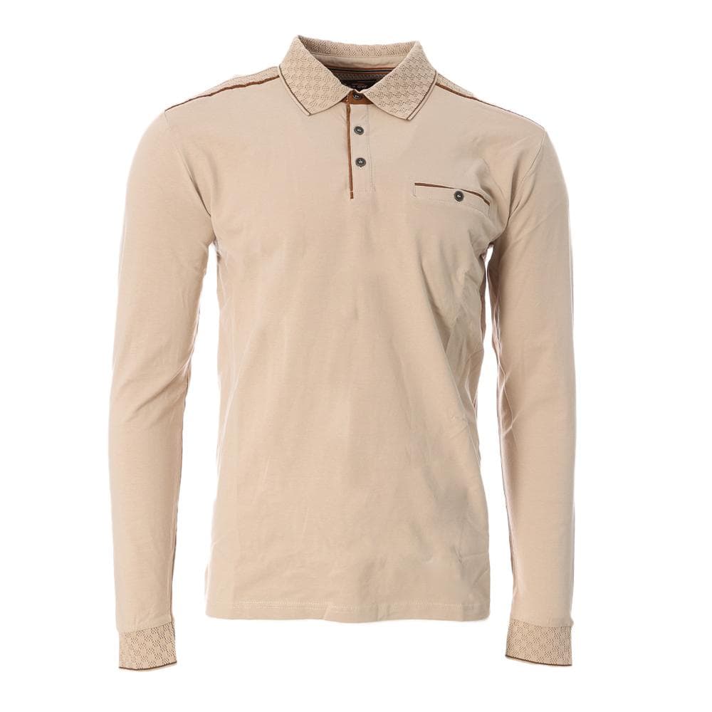 T-shirt Manches Longues Beige/Camel Homme RMS26 91233 1