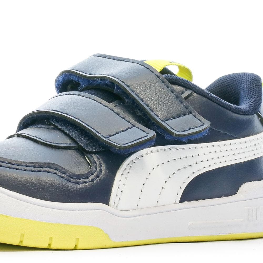 Baskets Marine/Jaune Garçon Puma Multiflex 7