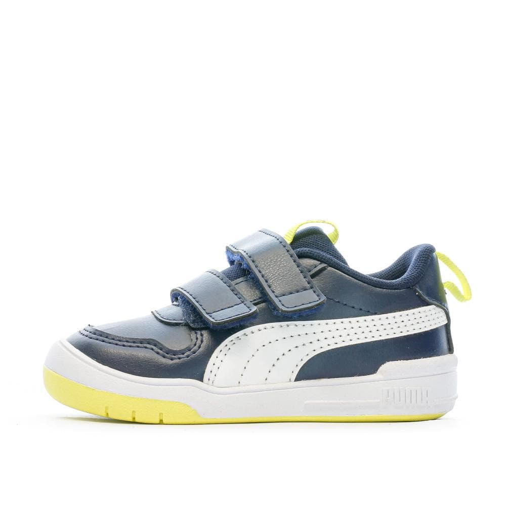 Baskets Marine/Jaune Garçon Puma Multiflex 1