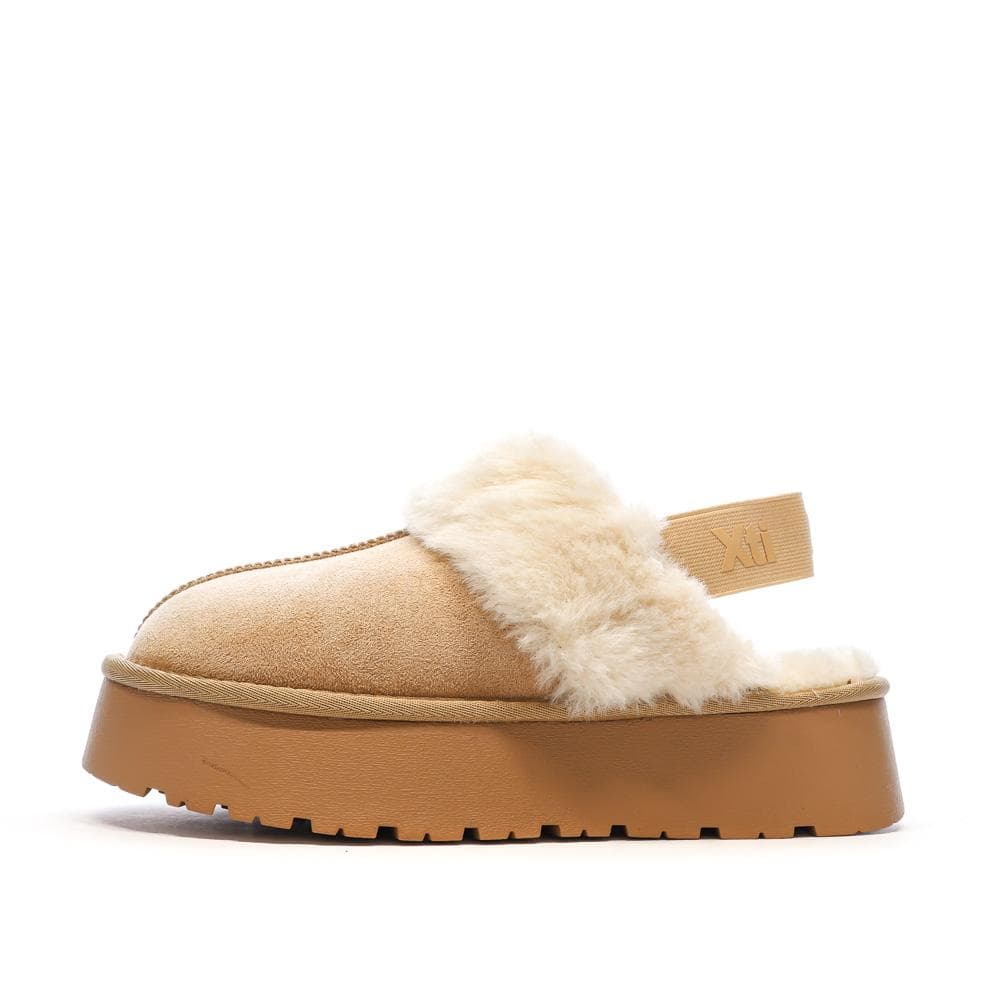 Sabots fourrés à élastique Beige Femme Xti Microfiber 1