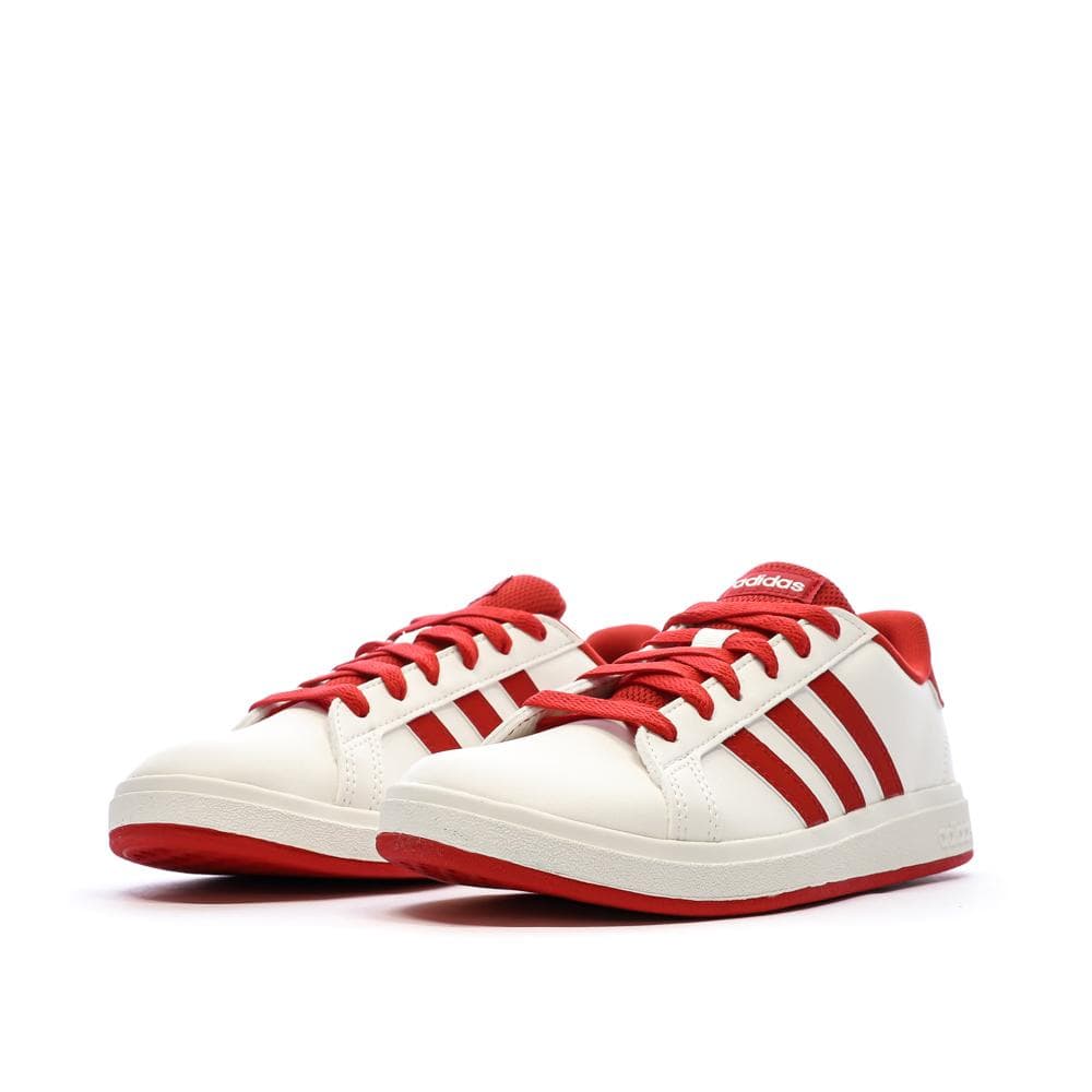 Baskets Ecru/Rouge Garçon Adidas Grand Court 2.0 6
