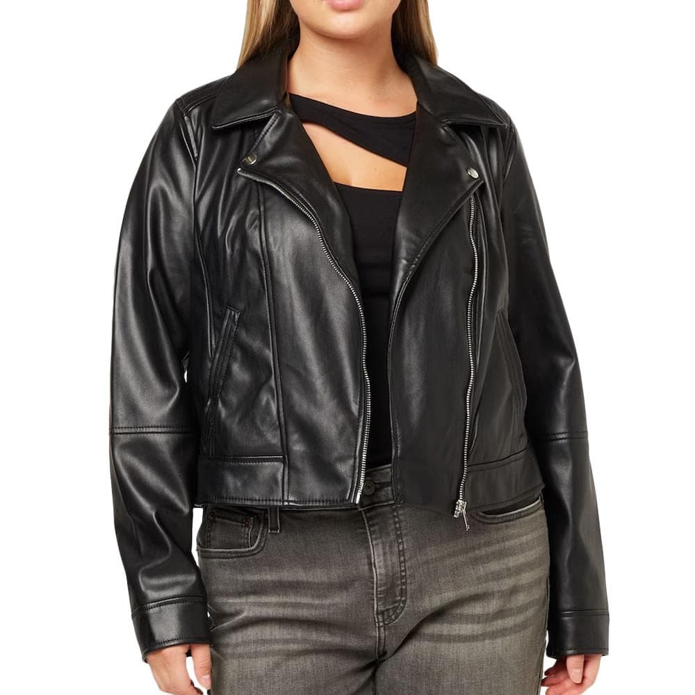 Veste Simili Cuir Noire Femme Vero Moda Curve Bellaanna 1