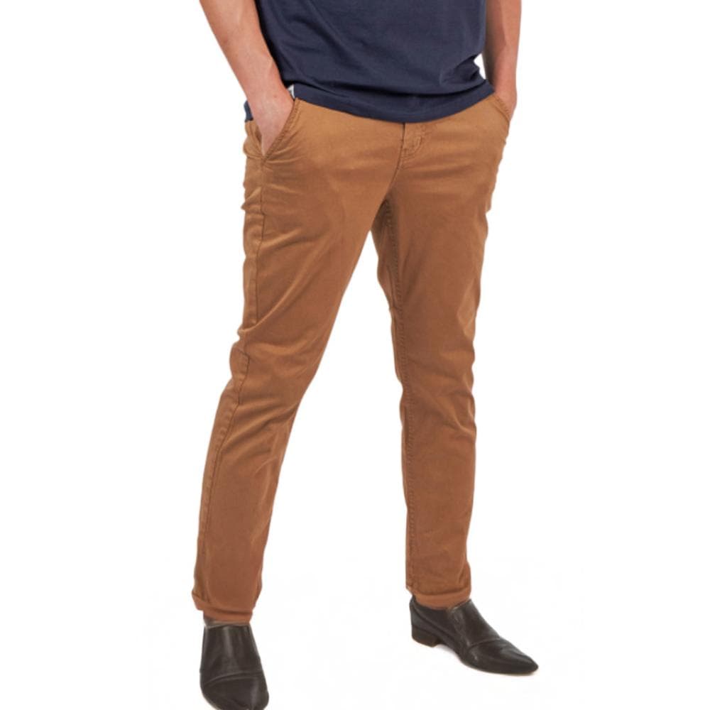 Chino Slim Orange Homme American People Motor 1