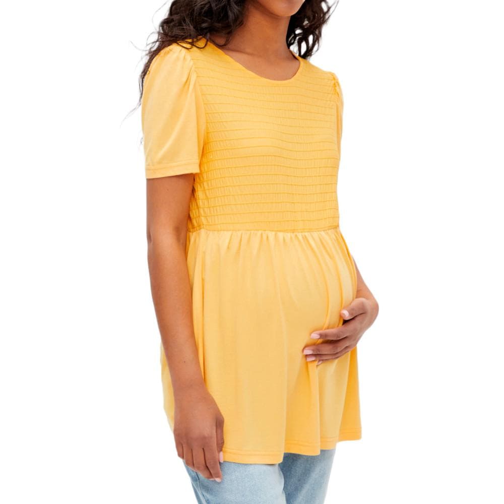 Blouse de Grossesse Jaune Femme Mamalicious Mlina 1
