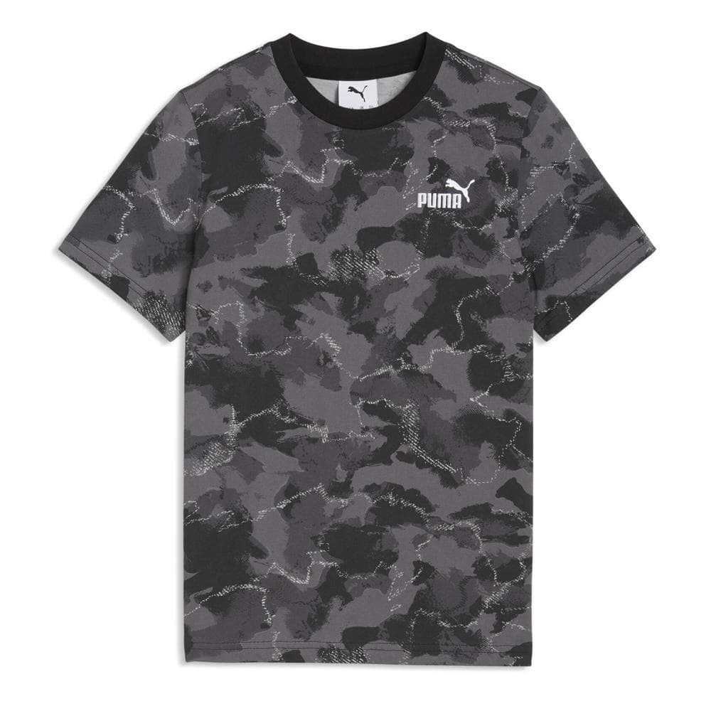 T-Shirt Noir/Gris Garçon Puma Ess Camo Aop 1