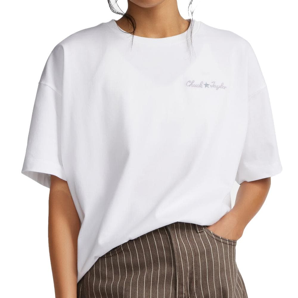 T-shirt Blanc Femme Converse Chuck Taylor Infill 1