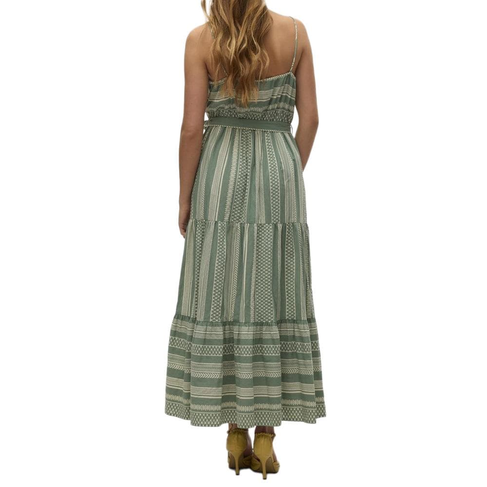 Robe Vert/Beige Femme Vero Moda Dicthe 2