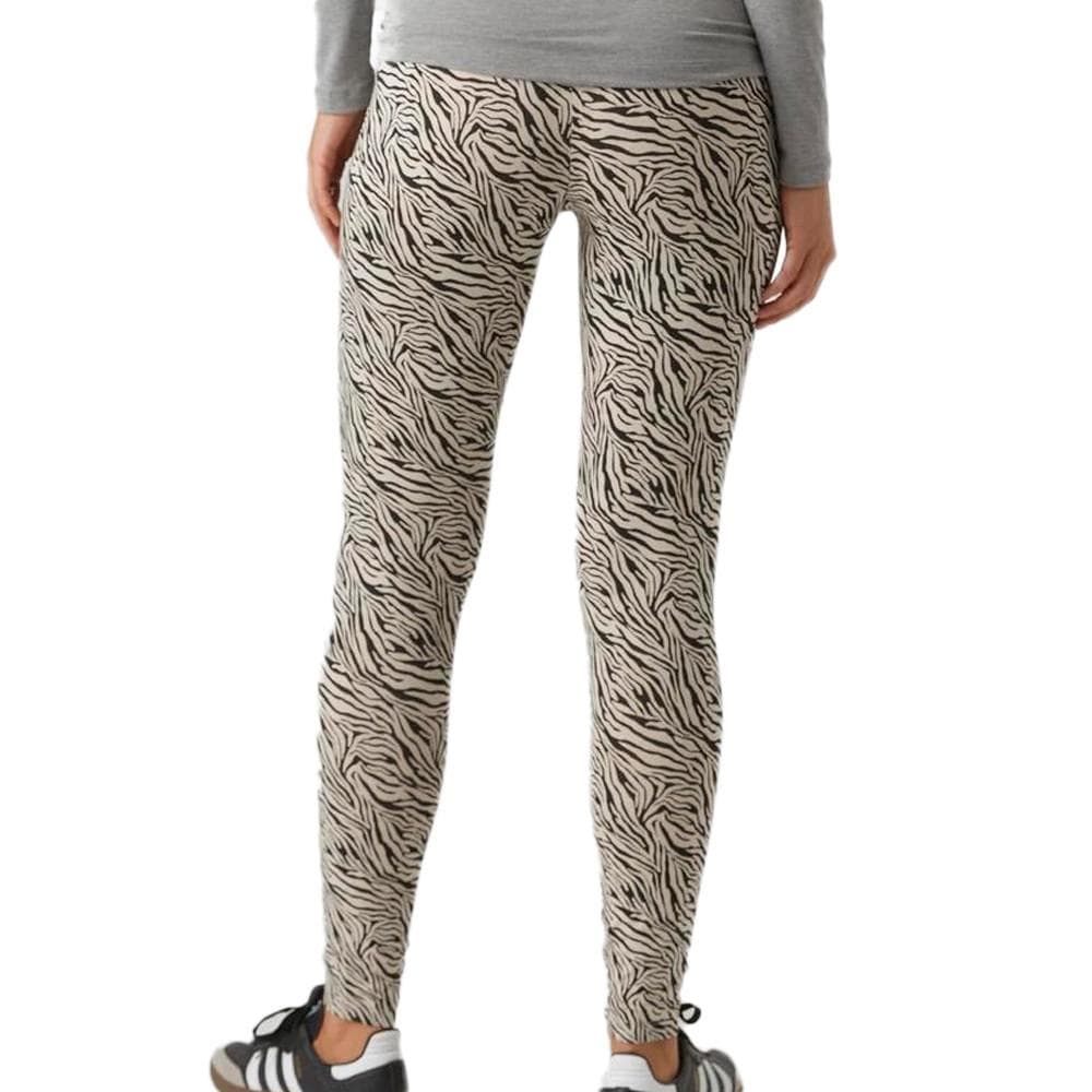 X2 Leggings de Grossesse Beige/Noir Femme Mamalicious Lemma 2