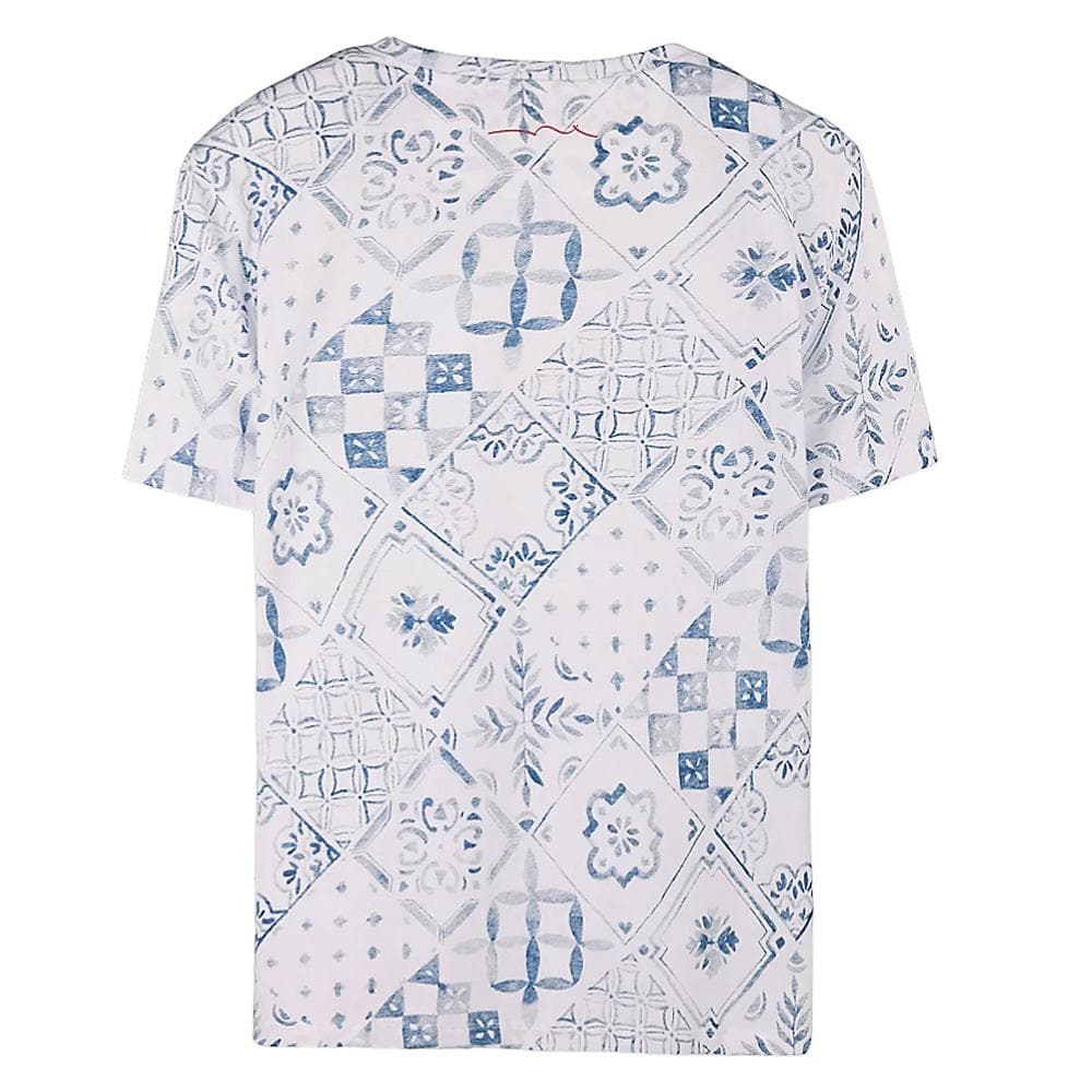 T-Shirt Bleu/Blanc Homme Teddy Smith Tareski 3