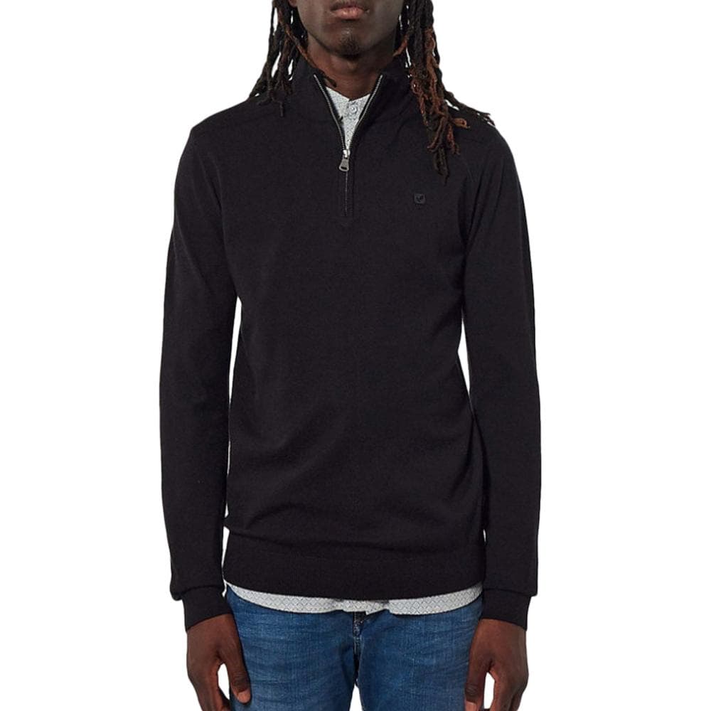 Pull 1/2 Zip Noir Homme Kaporal VADA 1