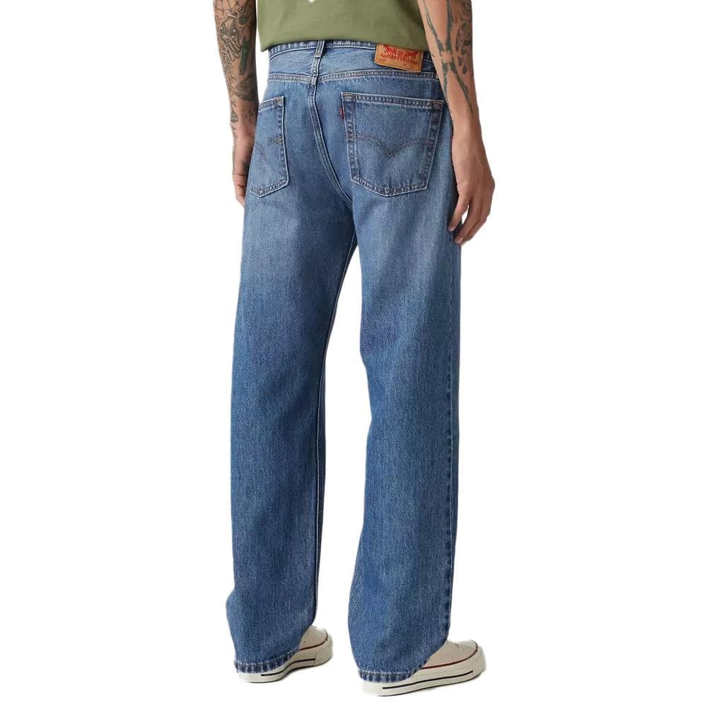 Jean 555 Bleu Délavé Homme Levi's Relaxed Straight Med Indig 2
