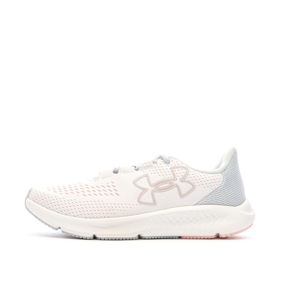 Chaussures de Running Blanches/Bleu/Rose Femme Under Armour Charged Pursuit 1