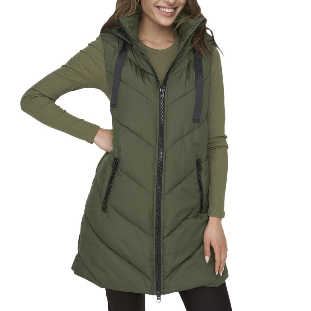 Doudoune sans manche Kaki Femme JDY Padded Waistcoat 1