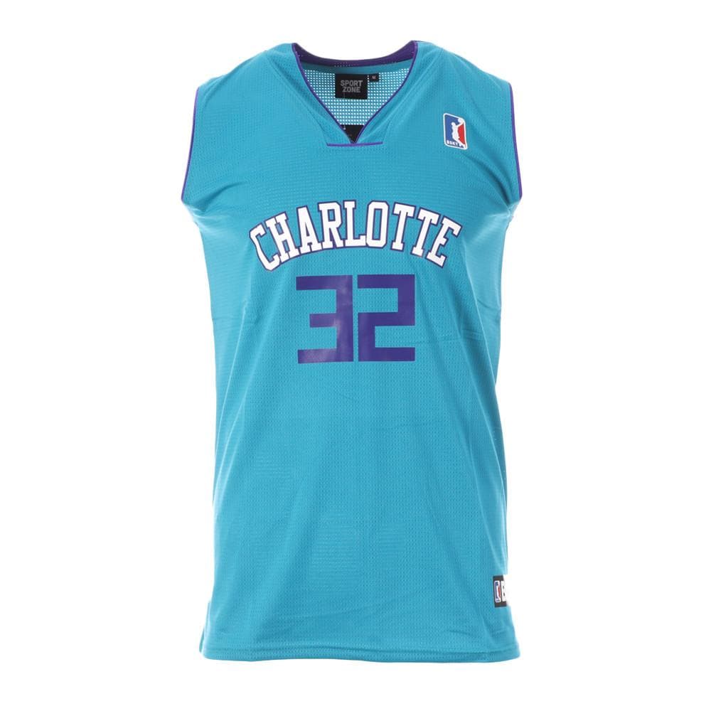 Charlotte 32 Maillot de basketball Bleu Homme Sport Zone 1