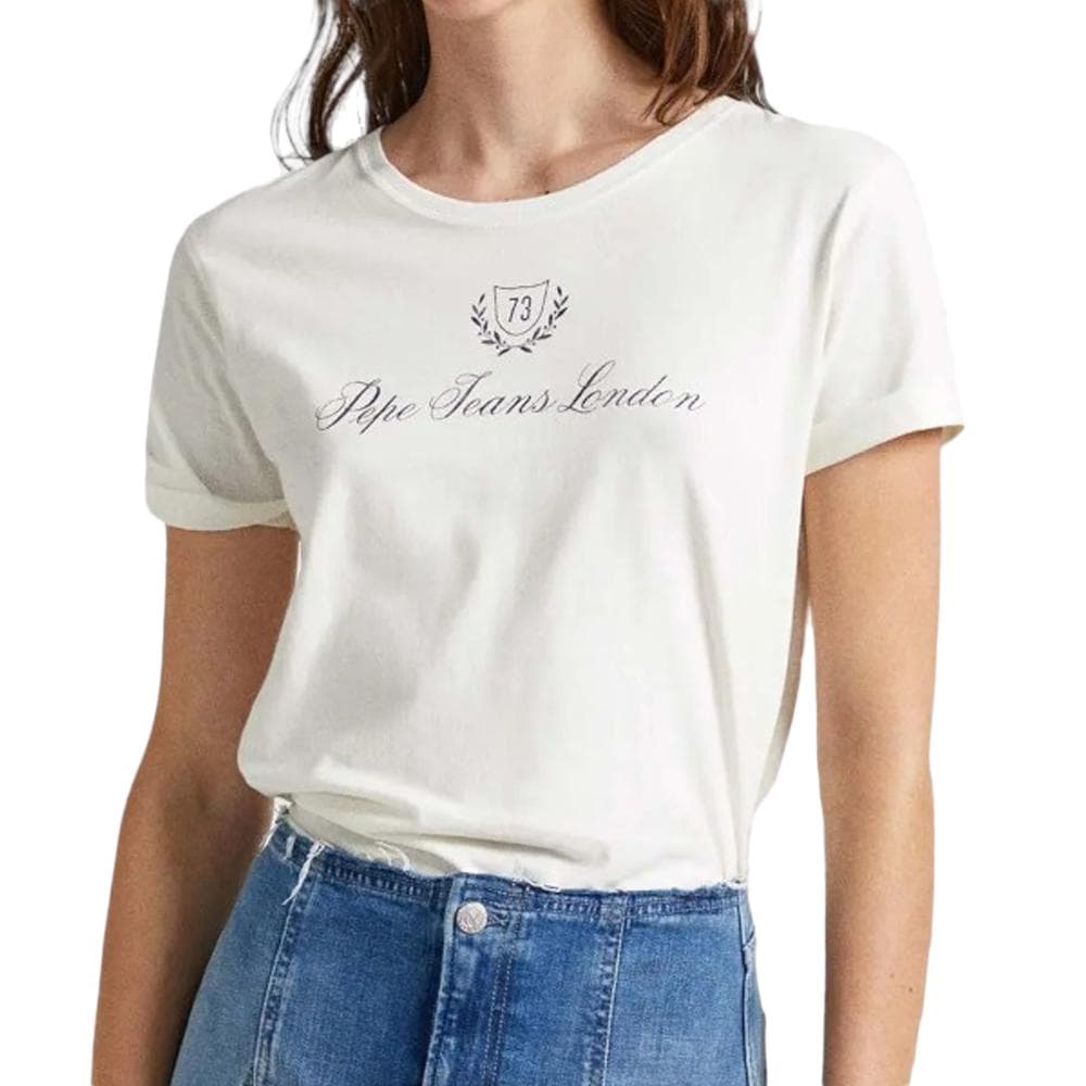 T-shirt Écru Femme Pepe Jeans Vivian 1