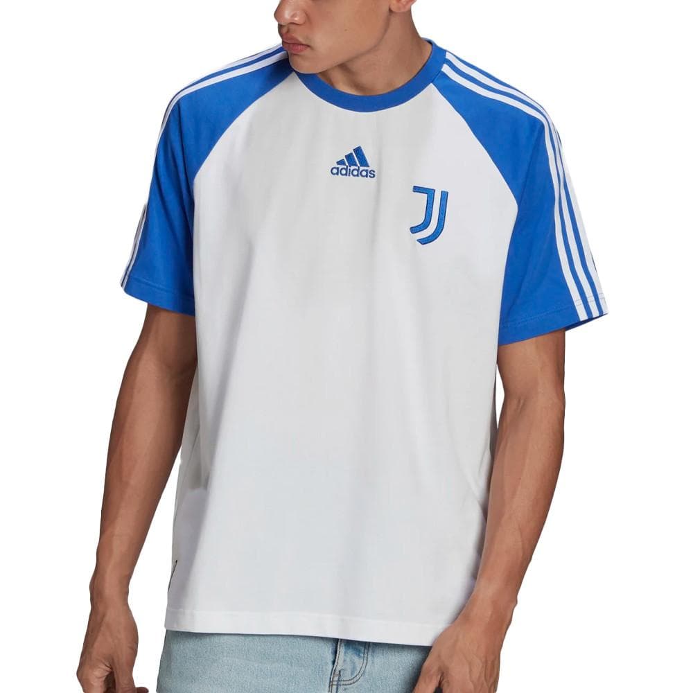 Juventus T-shirt Blanc/Bleu Homme Adidas 1