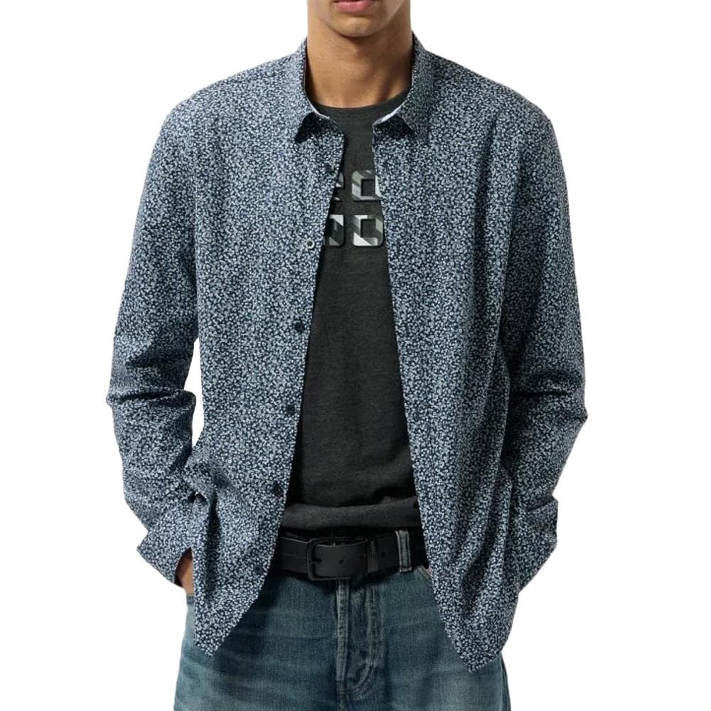 Chemises Marine à Motifs Homme Teddy Smith Carton 1