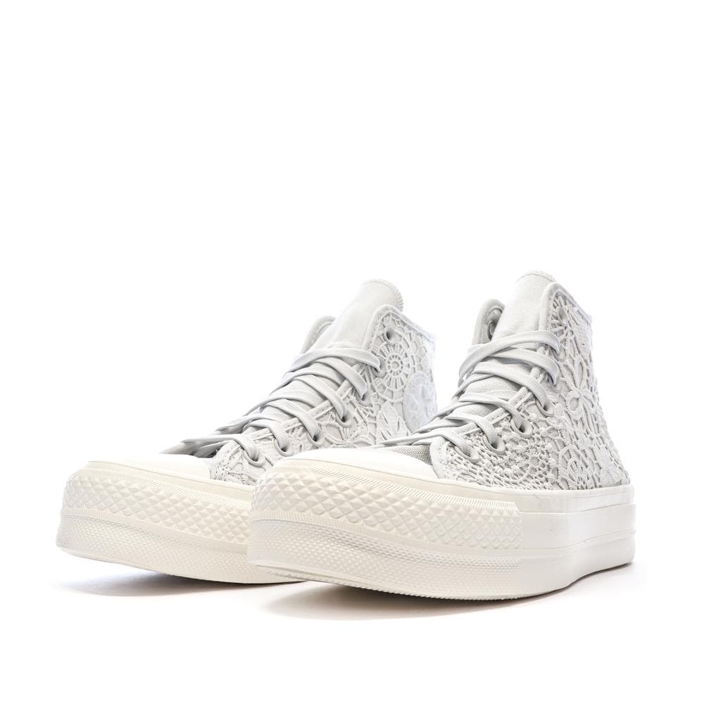 Baskets Grises Dentelle Femme Converse Chuck Taylor All Star Lift 7