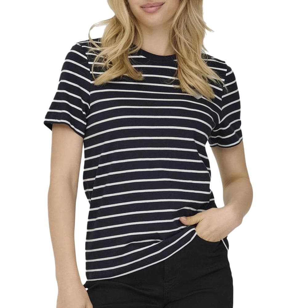 T-Shirt Marine/Blanc Femme Only Liva 1