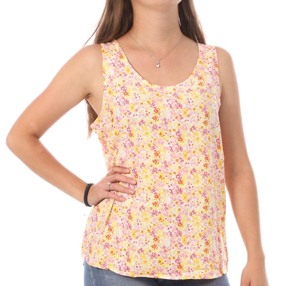 Débardeur Imprimé Jaune/Rose Femme Vero Moda Easy 1