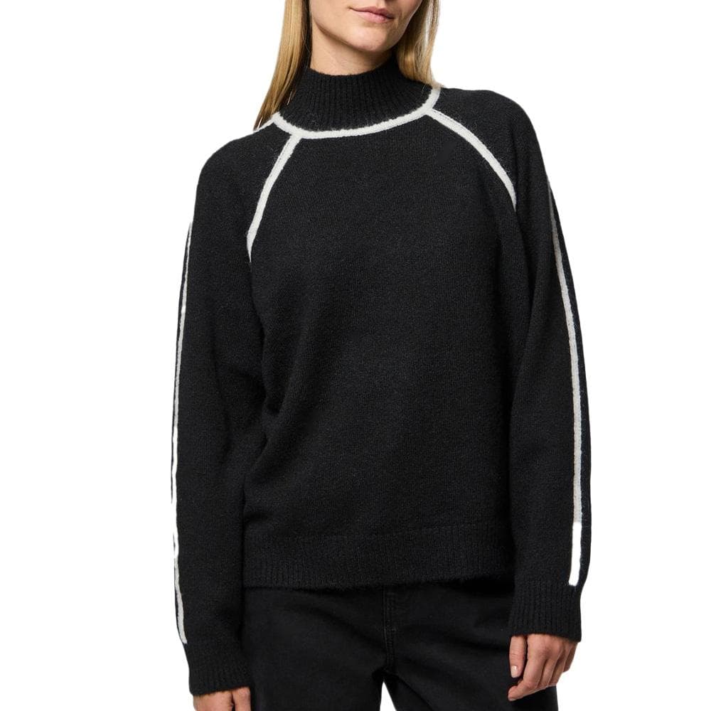 Pull Noir Femme Pieces Lola 1
