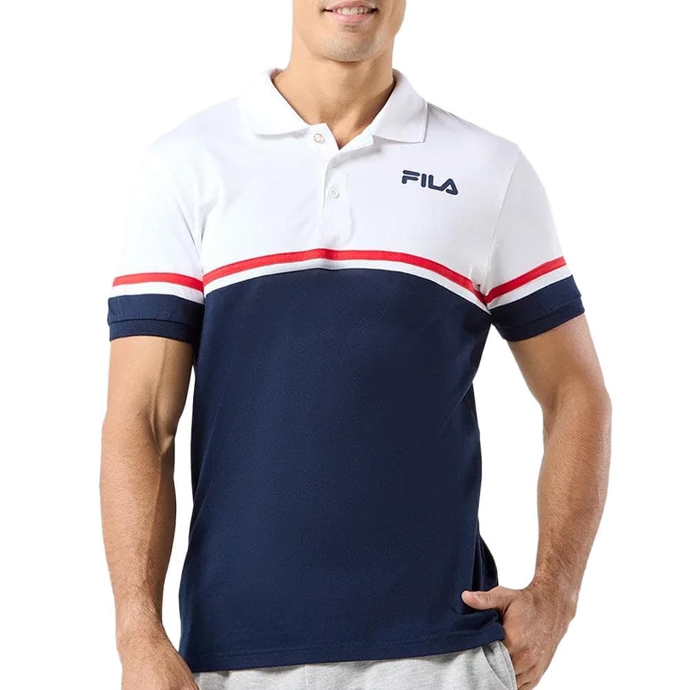 Polo Marine/Blanc Homme Fila Primo 1