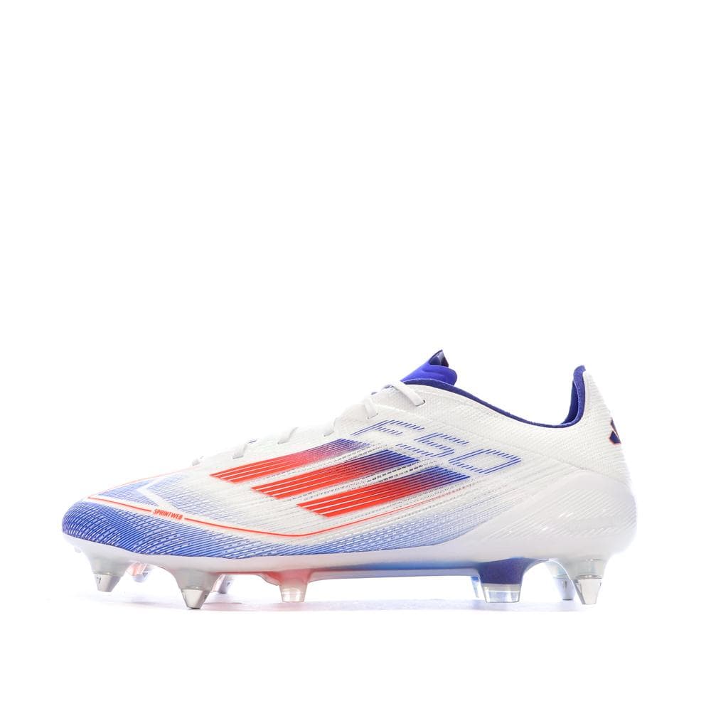 Chaussures de Foot Blanc/Bleu Adidas F50 Elite SG 1