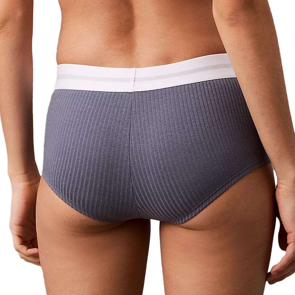 Shorty Gris/Blanc Femme Calvin Klein Jeans Boyshort 2