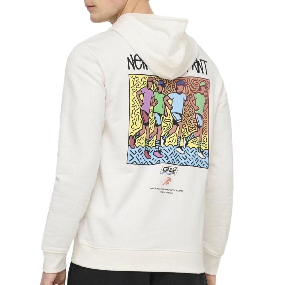 Sweat Blanc Homme Only & Sons Print Logo 2
