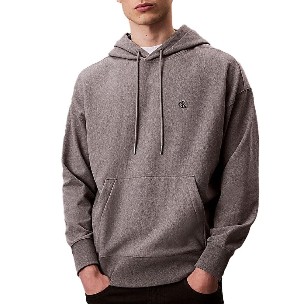 Sweat à Capuche Gris Homme Calvin Klein Jeans Premium Terry 1