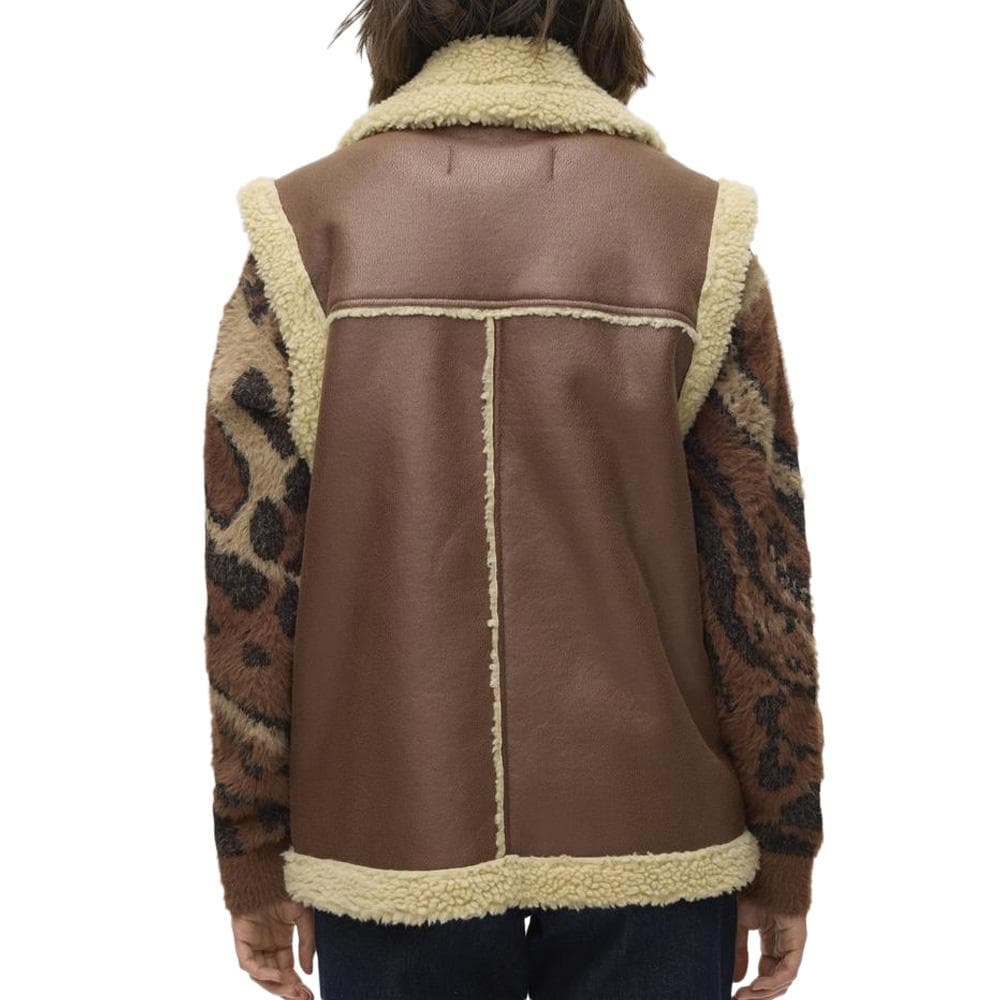 Veste Sans Manches Camel/Écru Femme Vero Moda Waistcoat 2