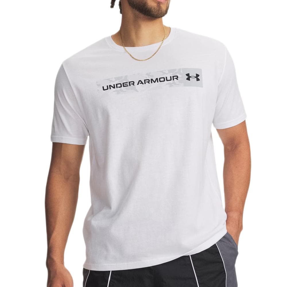 T-shirt Blanc Foncé Homme Under Armour Camo Chest Stripe 1