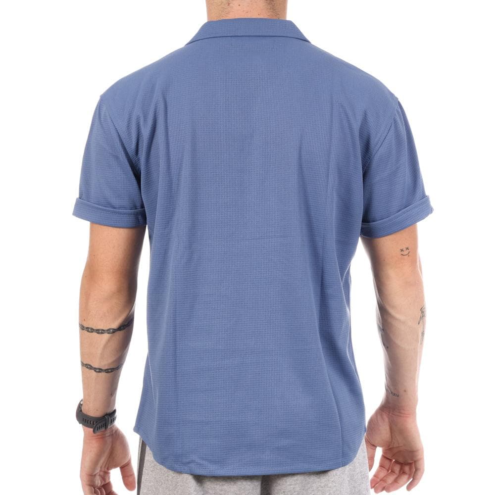 Chemise Manches Courtes Bleu Homme Paname Brothers DOV 2