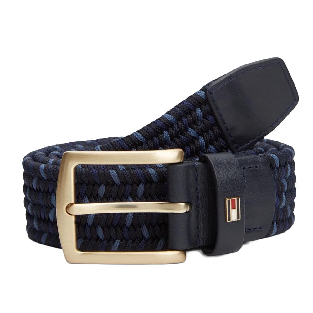 Ceinture Noire/Bleu Femme Tommy Hilfiger Denton Elastic - T 1
