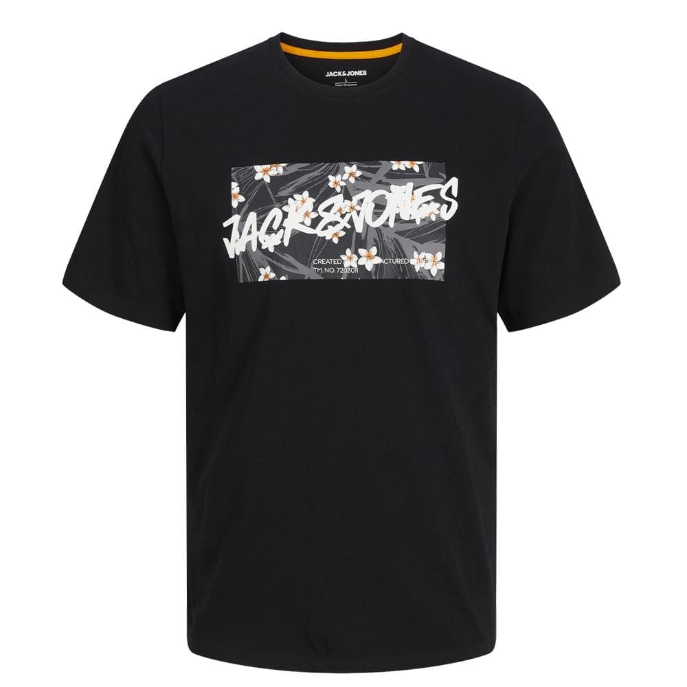 T-shirt Noir Homme Jack & Jones Hawaiitee 1