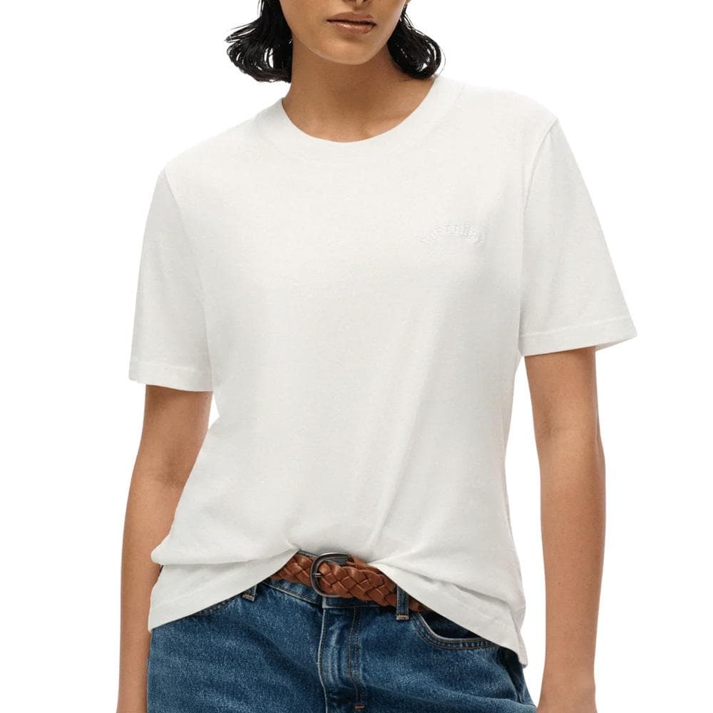 T-Shirt Blanc Femme Superdry W1011644A 1