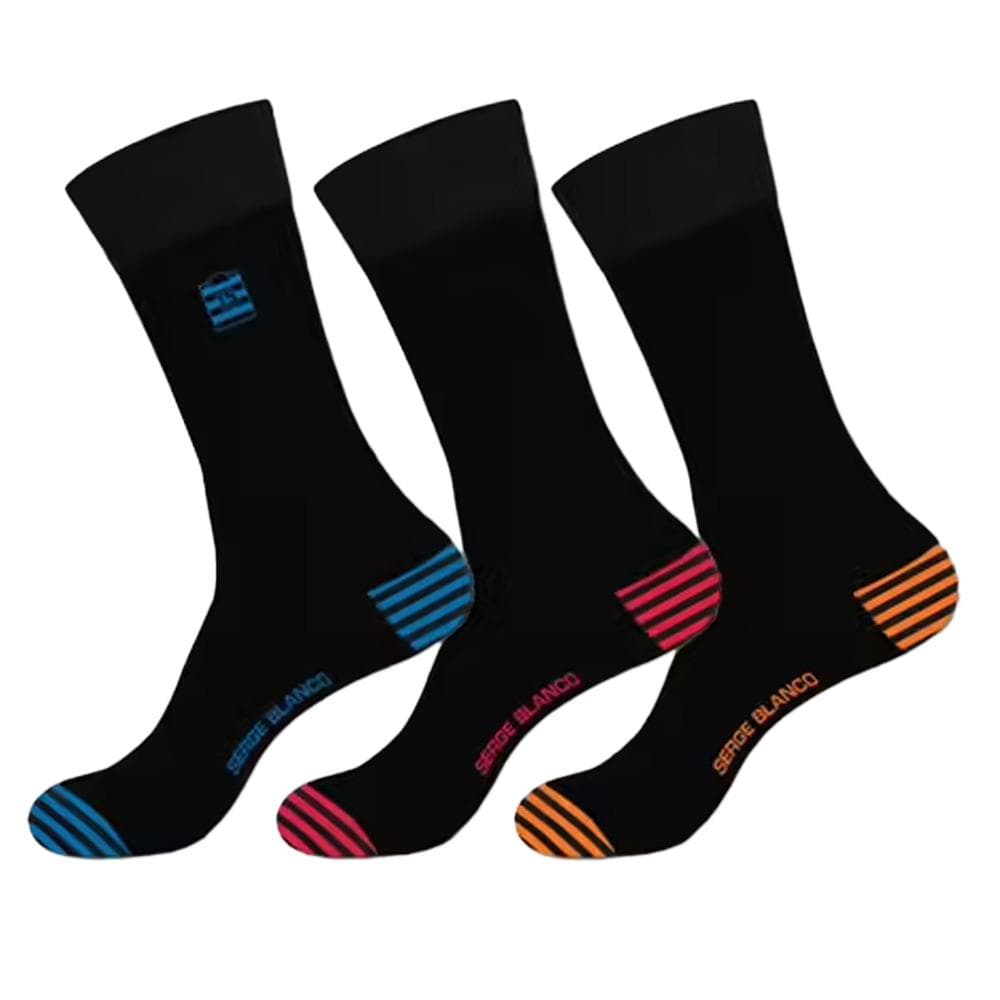 X3 Paires de Chaussettes Noir Homme Serge Blanco ASS1 1