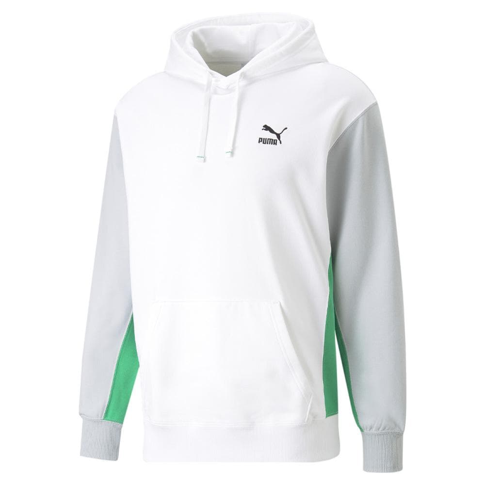 Sweat à Capuche Blanc Homme Puma Classics Block 1