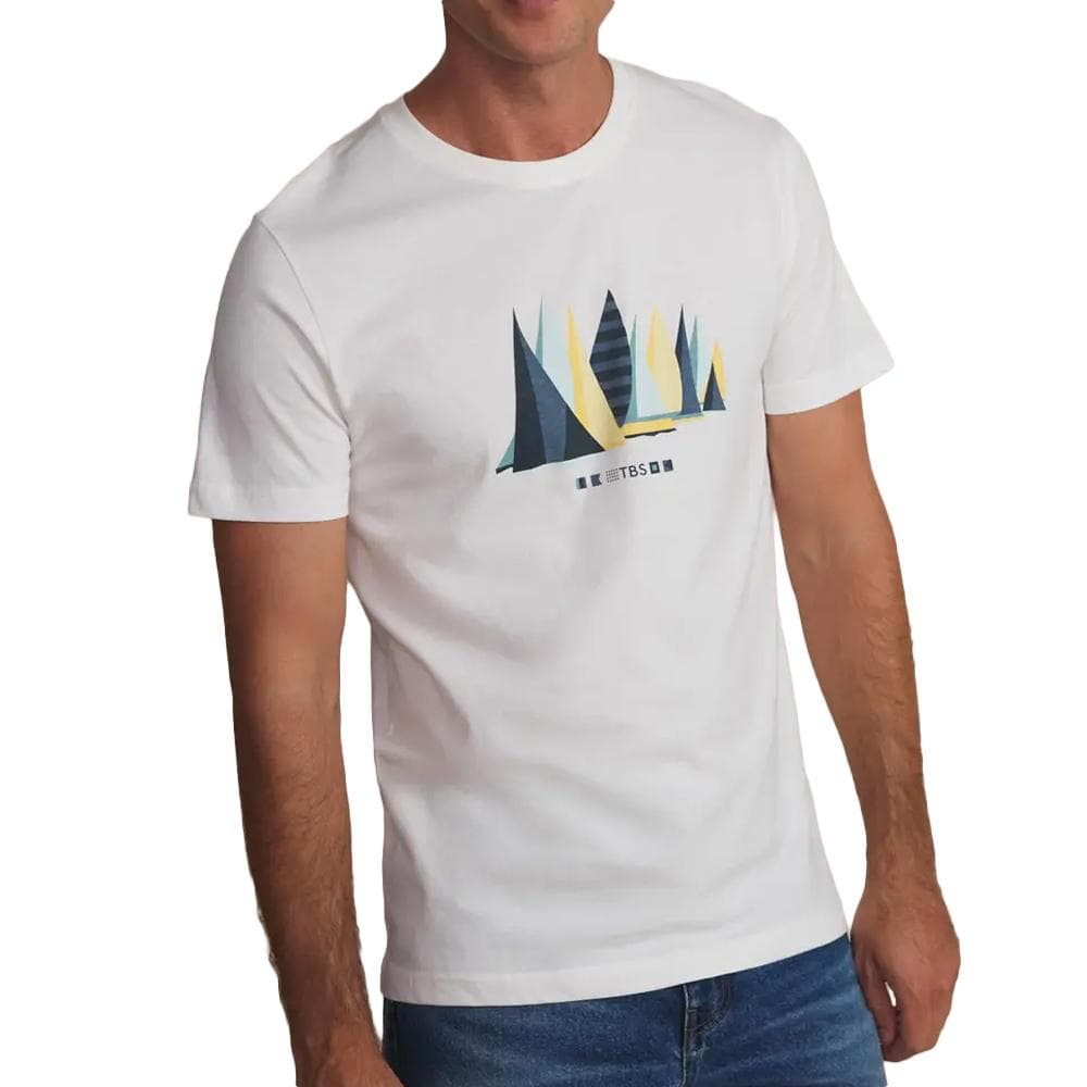 T-Shirt Blanc Homme TBS Boat 1