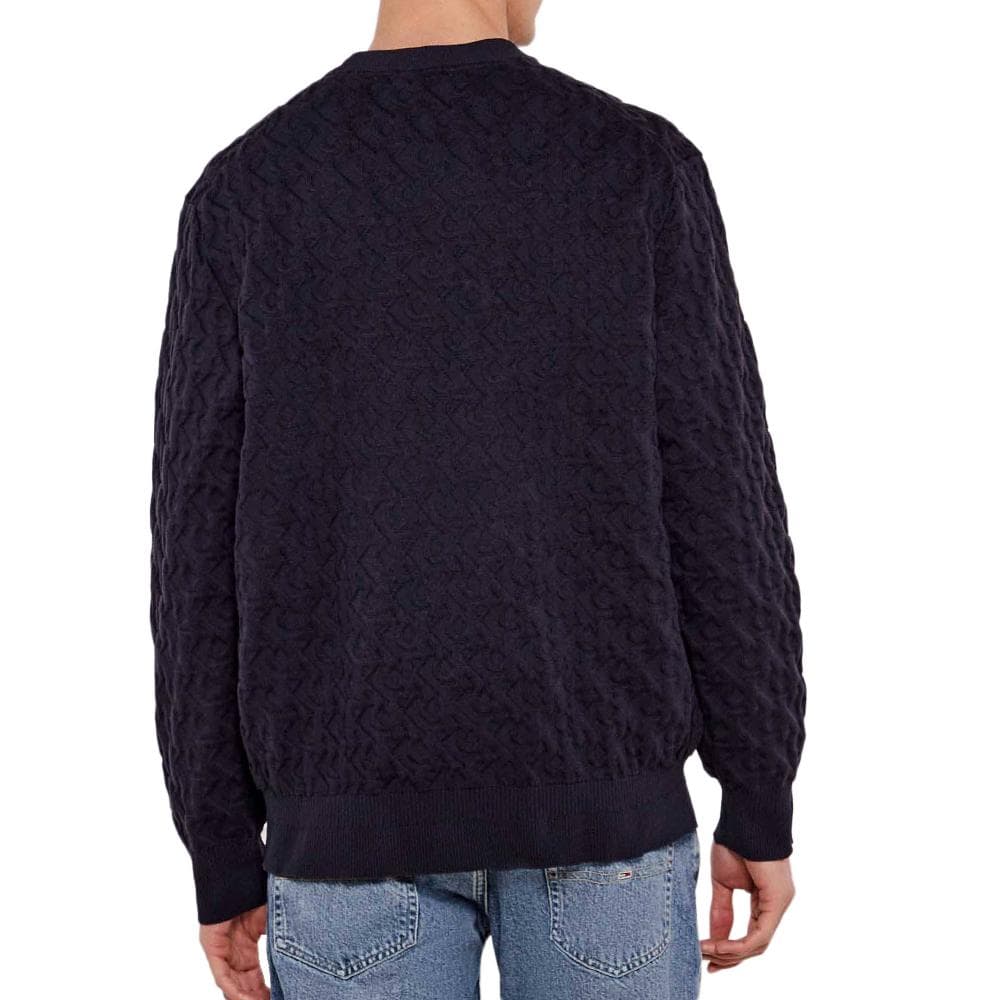 Pull Marine Homme Calvin Klein Jeans Rel Aop 2
