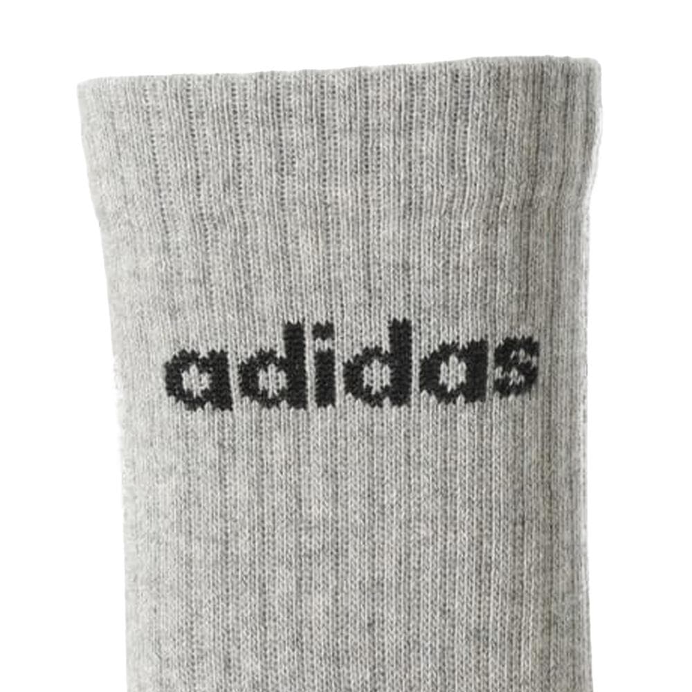 3x Paires de Chaussettes Blanches/Gris/Noir Homme Adidas Lin 2