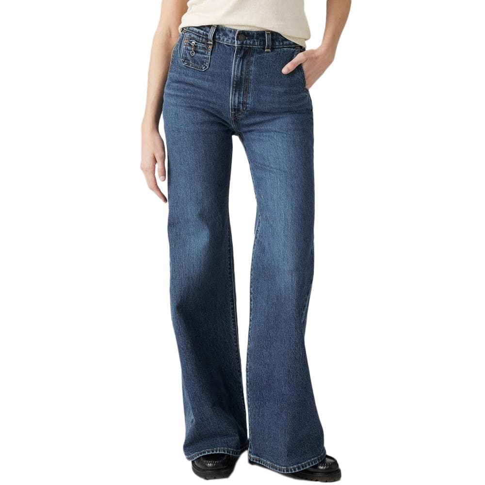 Jean Bleu Brut Femme Levi's Ribcage Bells 1