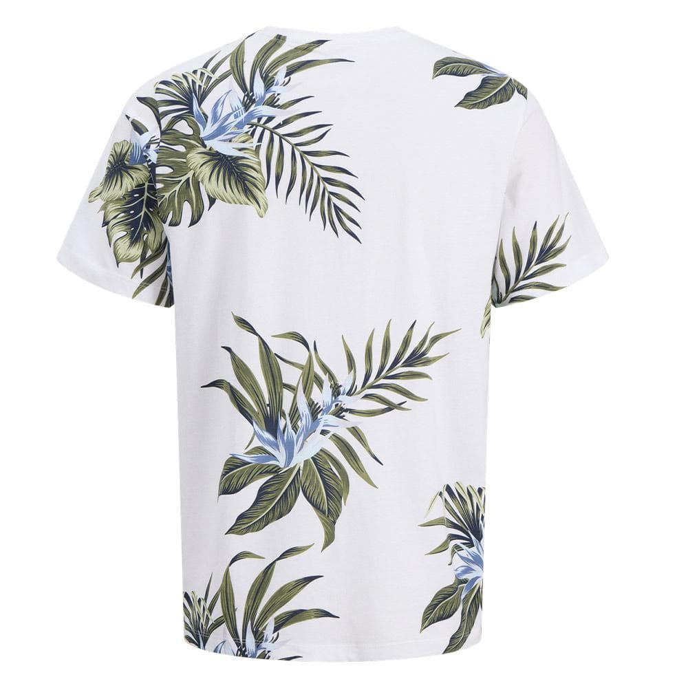 T-Shirt Blanc/Vert Homme Jack & Jones Drew 2