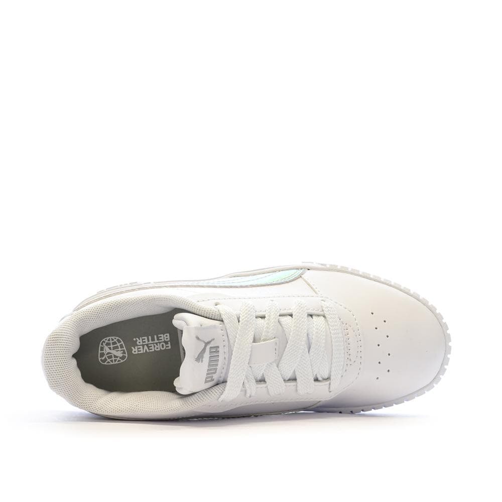 Baskets Blanche Fille Puma Carina 2.0 Holo 4