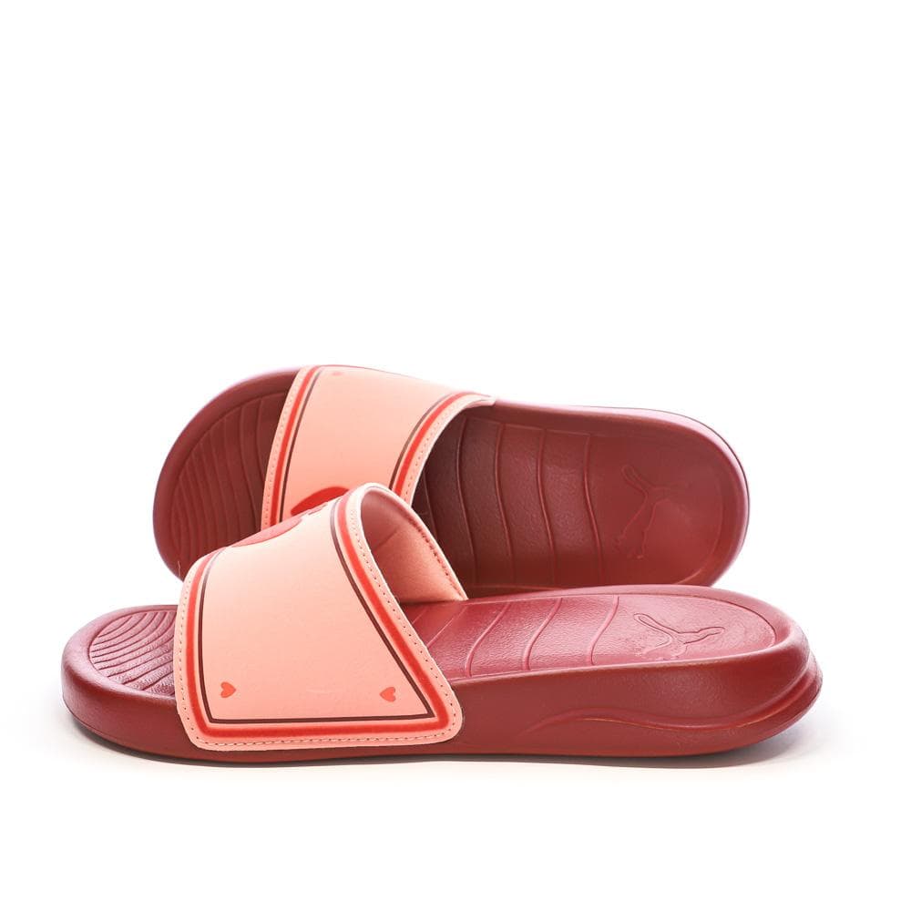 Claquettes Rouges Femme Puma Popcat 1