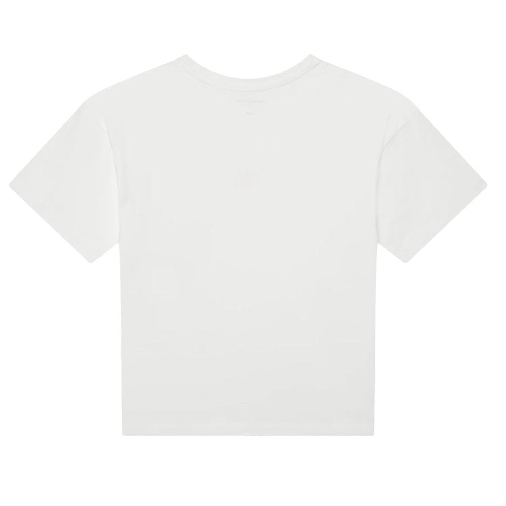 T-shirt Blanc Fille Calvin Klein Jeans Ck Logo 2
