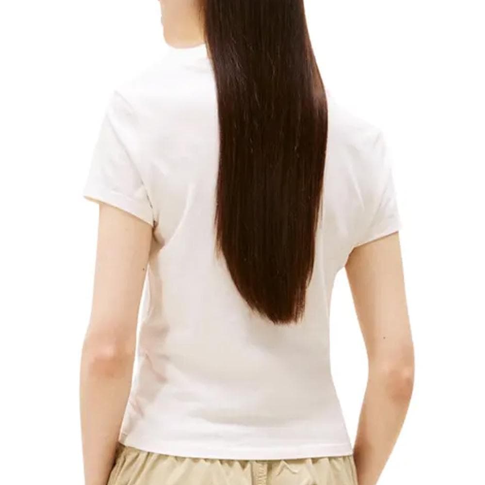 T-shirt Blanc Femme Tommy Hilfiger Slim Linear DW0DW21164 2