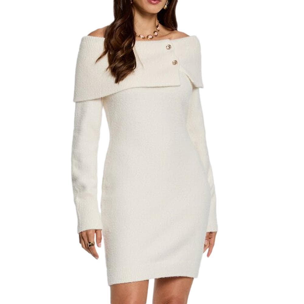 Robe Courte Beige Femme Morgan Bardot 1